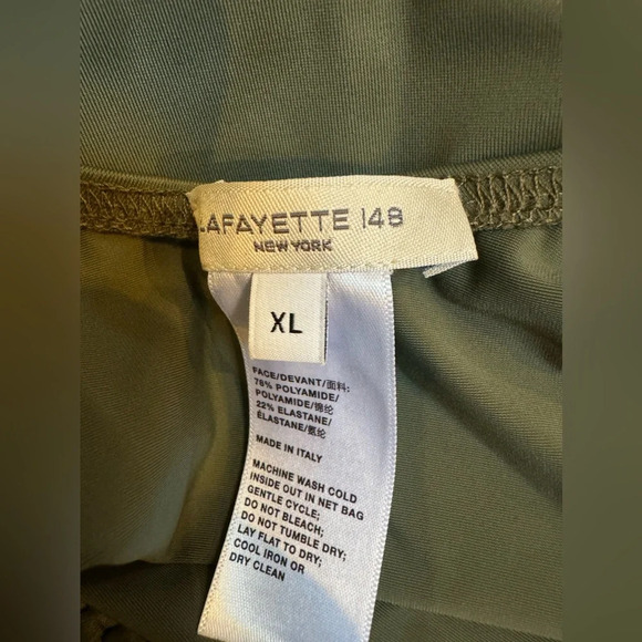 Lafayette 148 NWT L148 SWIM ONE-PIECE Deep Basil Size XL - Picture 5 of 6